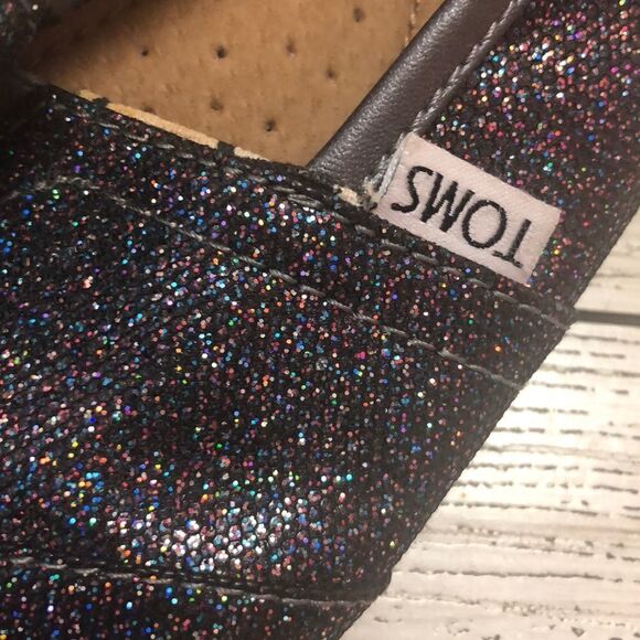 Toms purple iridescent flats size W7 - Picture 2 of 8